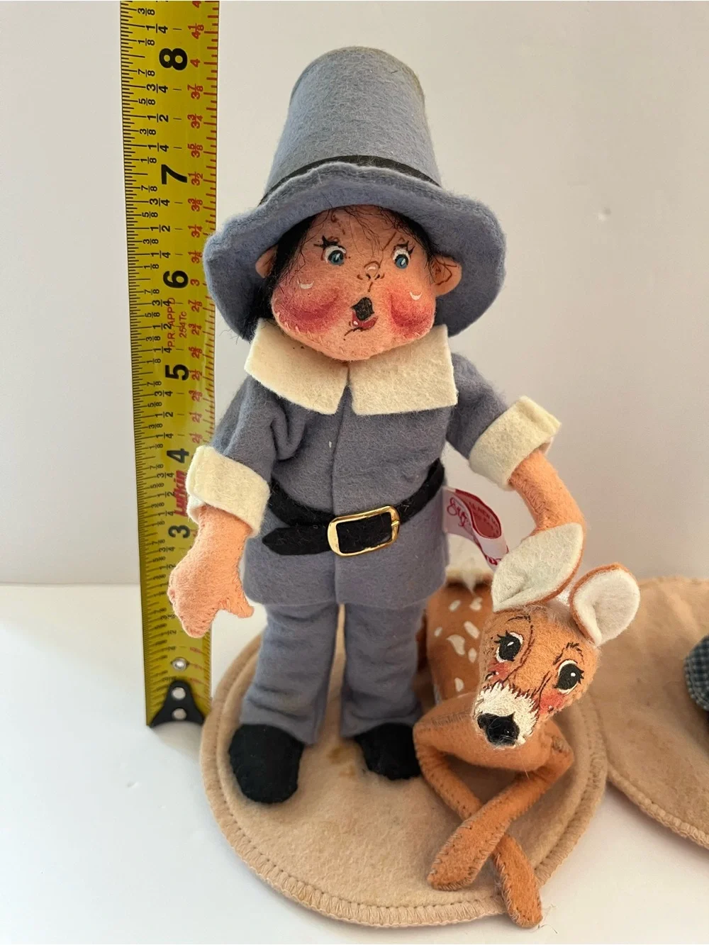Annalee Thanksgiving Harvest Fall Pilgrim Couple Pie Fawn 1994 8